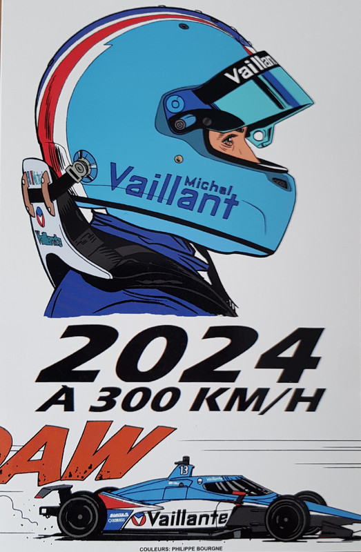 casque - Les Casques et Casquettes Het-nieuwe-helmdesign-waarmee-Michel-Vaillant-aan-de-Indy500-van-2024-zal-deelnemen