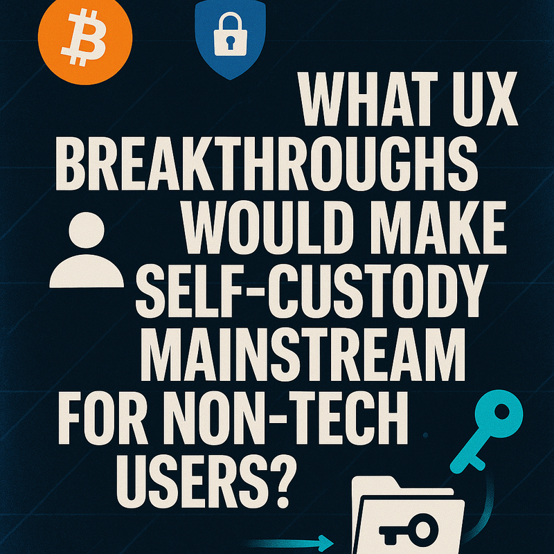 What UX breakthroughs would make self-custody mainstream for non-tech users?