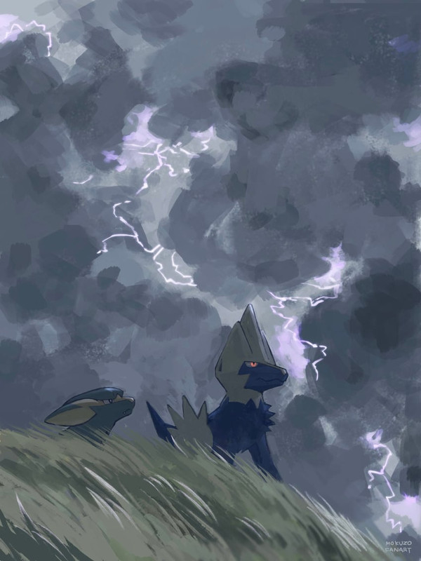 manectric-and-electrike-pokemon-drawn-by