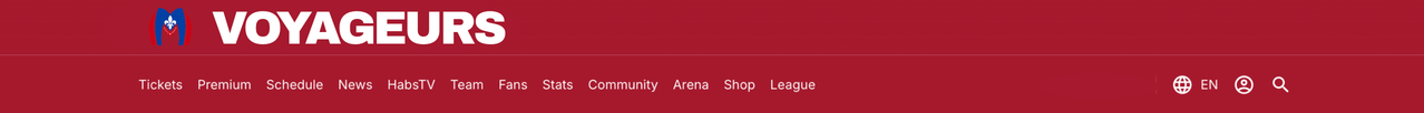 Montreal Voyageurs website heading