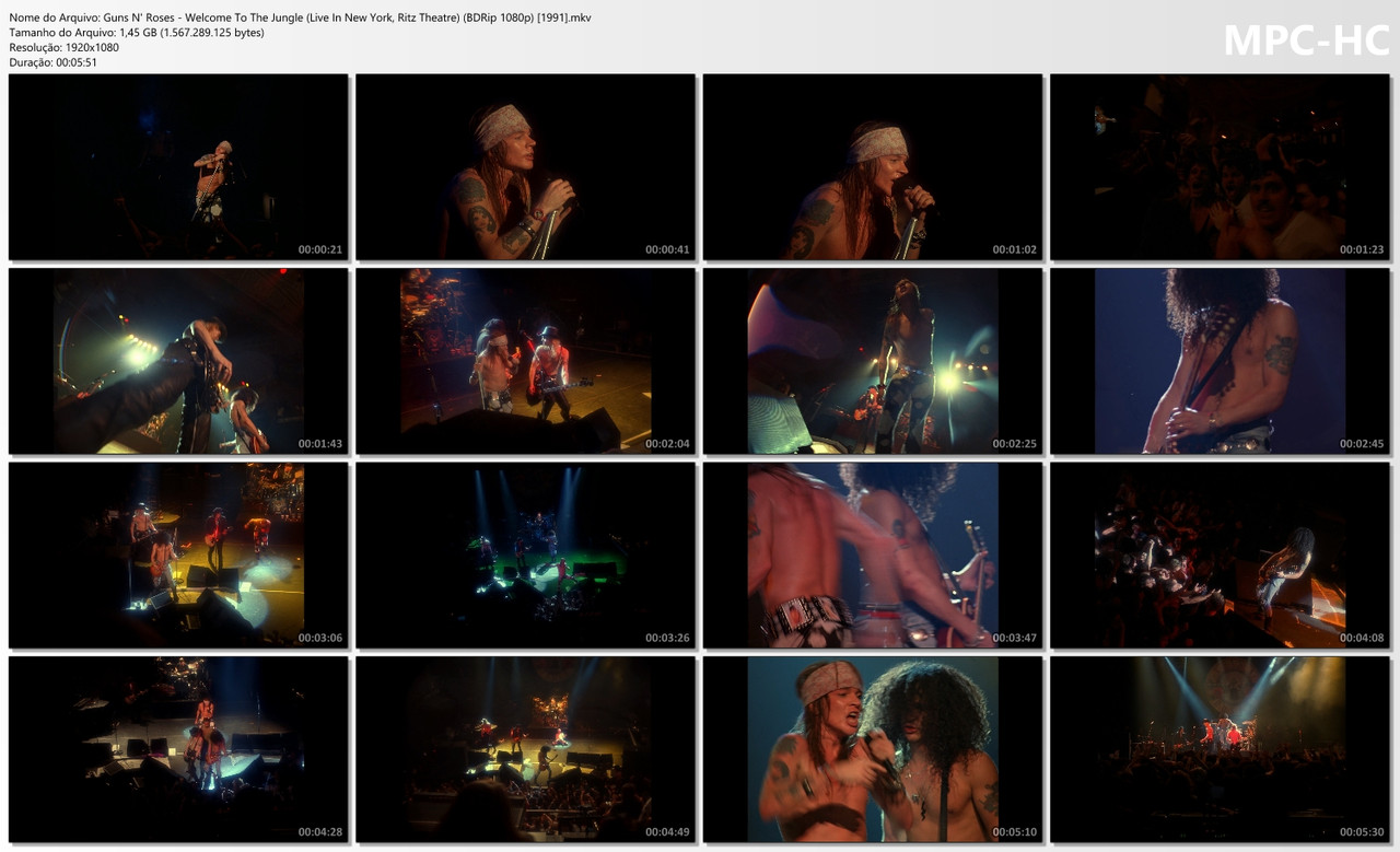 Guns N' Roses - Welcome To The Jungle (Live In New York, Ritz Theatre) (BDRip 1080p) [16.05.1991]