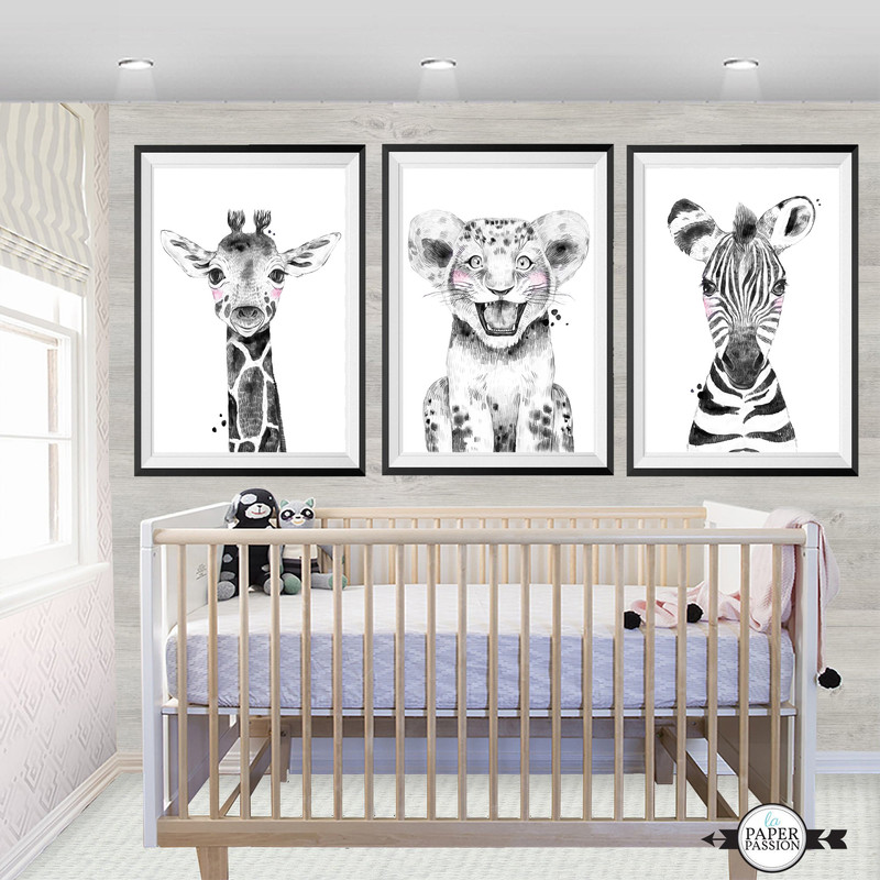 baby safari animal prints nursery