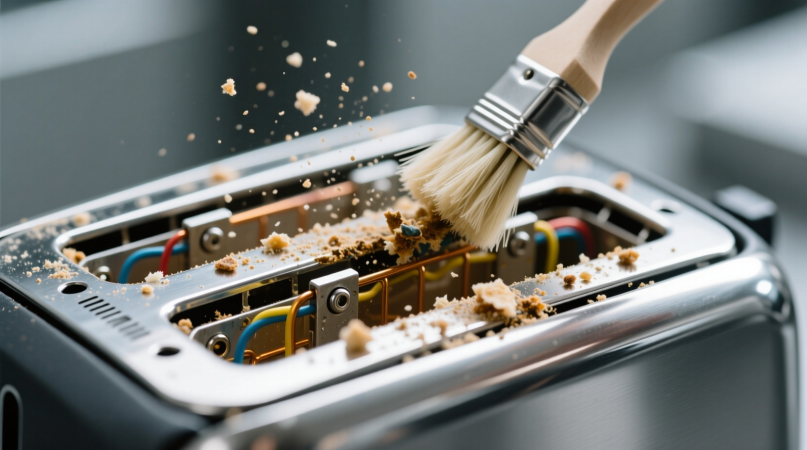 Чистка контактов нагрева тостера