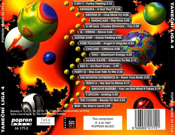18/02/2023 - Taneční Liga 4 (CD, Compilation)(Popron Music – 54 171-2)  1997 R-994119-1386879295-9387