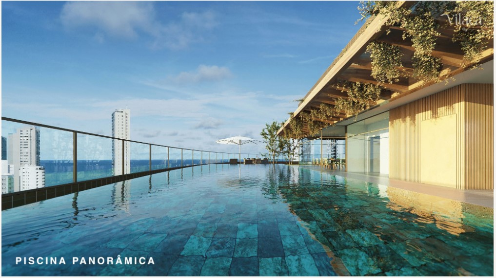 Piscina panorâmica no rooftop do Maria do Carmo Vilaça