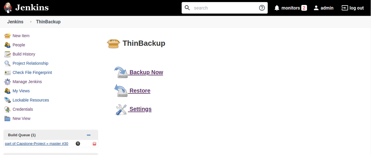 Backup and Restoring in Jenkins