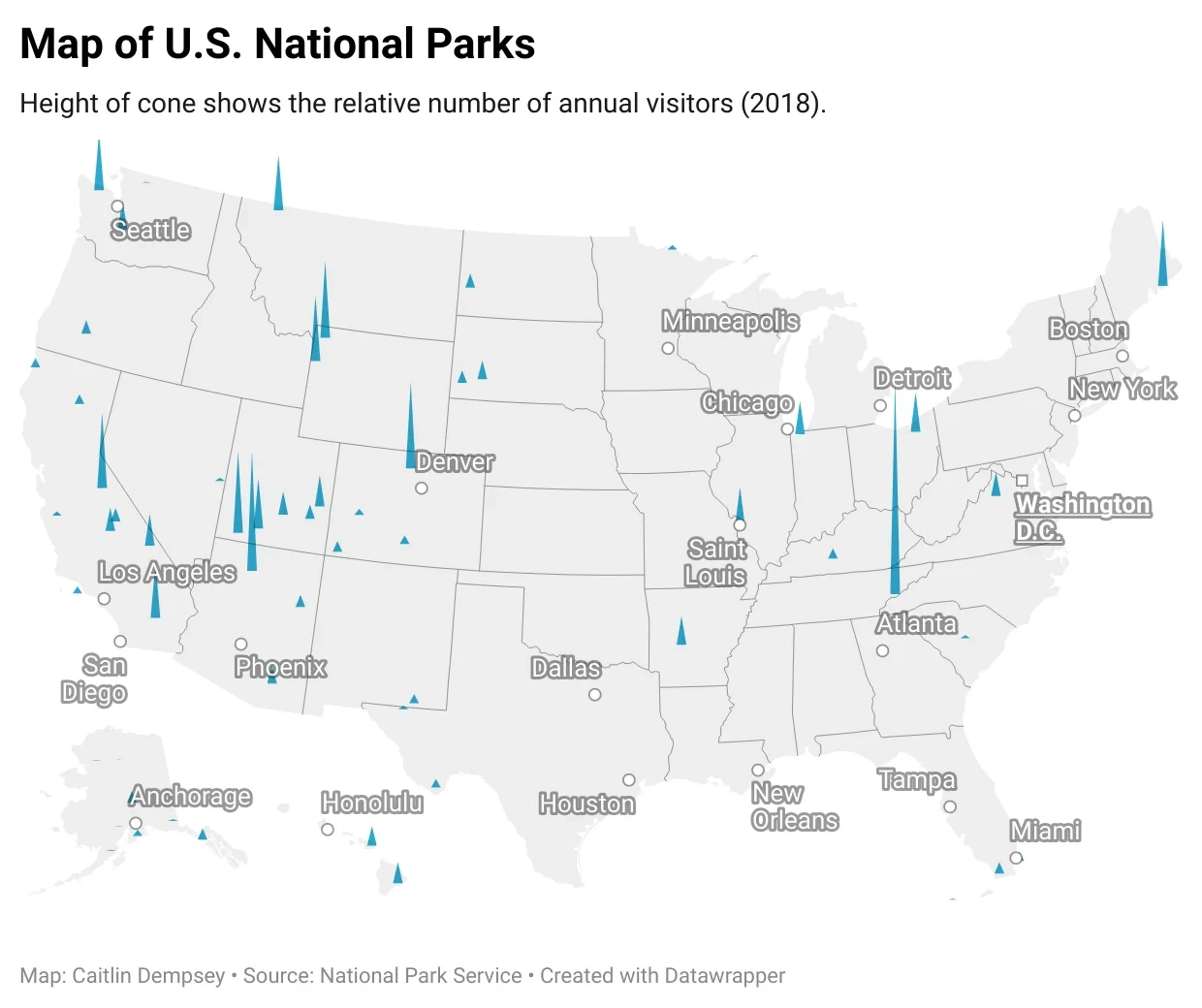 map of u s national parks