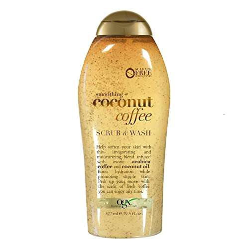 Amazon: OGX, Body Wash y Exfoliante de Coco y Café, 577 ml