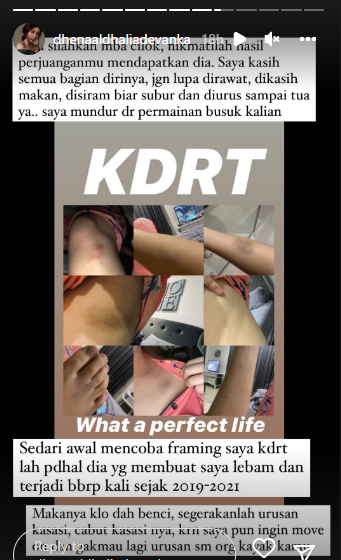 Dhena Devanka umbar bukti KDRT Jonathan Frizzy selama 3 tahun.