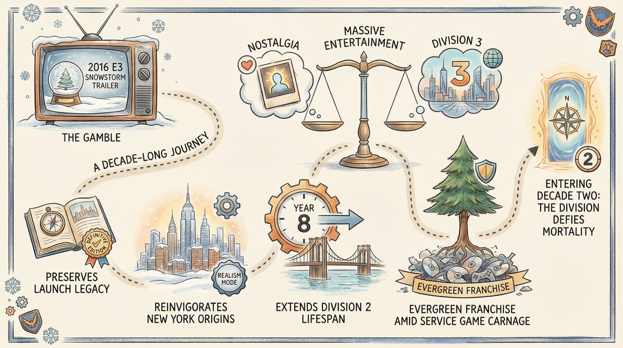 Snow-covered New York streets representing The Division snowy apocalypse setting