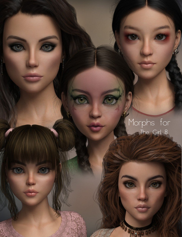  P3D The Girl 8 Enhanced Morphs Pack 