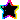Black star with rainbow outlines favicon