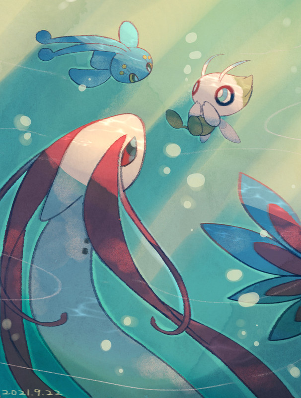 milotic-celebi-and-manaphy-pokemon-drawn