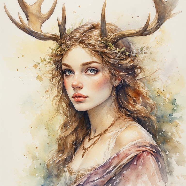 Goddess-Diana-with-a-Stag-wate-7