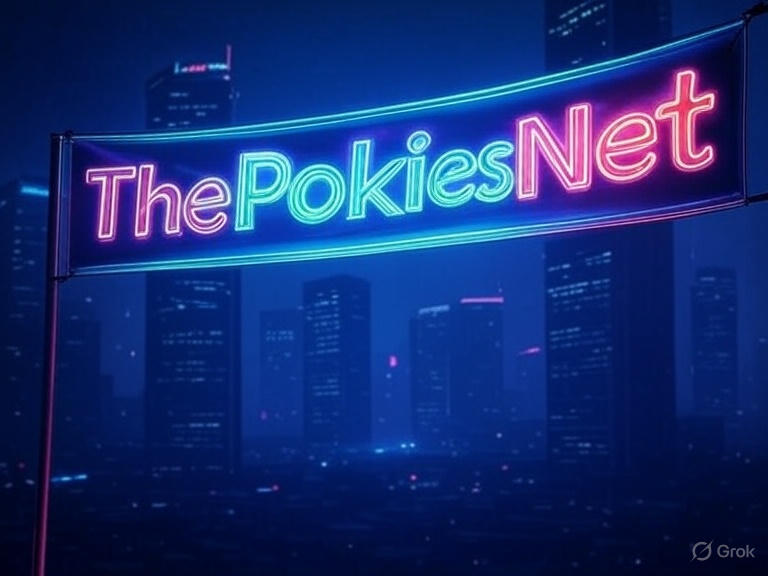 The Pokies Net casino Australia neon banner 