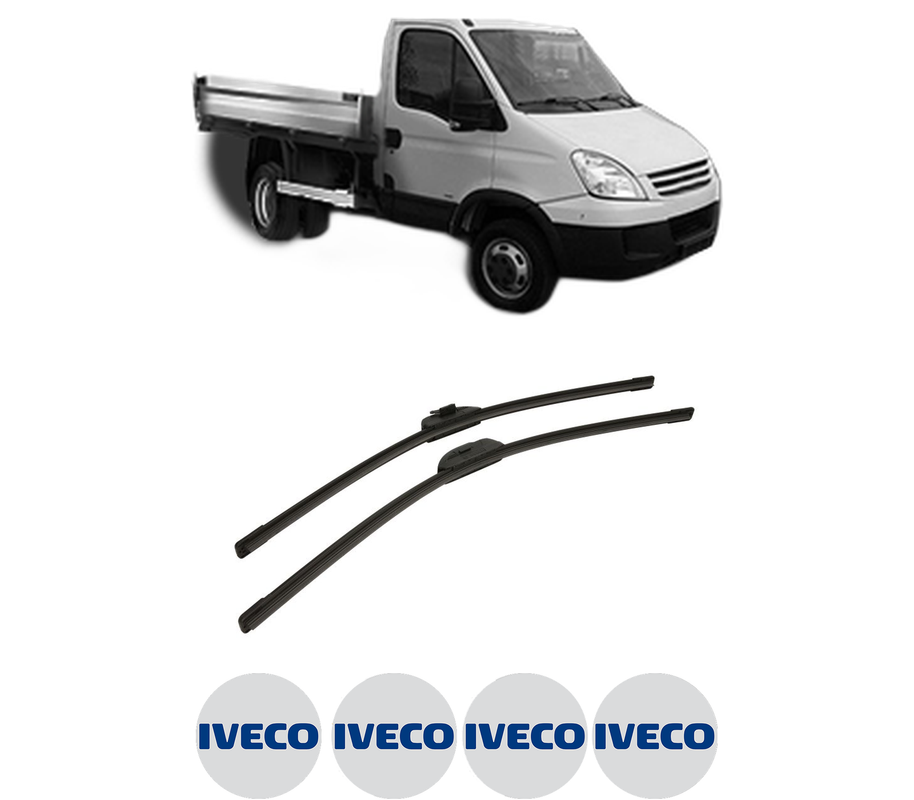 Set stergatoare auto IVECO DAILY IV Platform/Chassis din 2006-2011, pentru parbriz auto, 2 bucati, Bosch Aerotwin Retro Truck, din cauciuc siliconat rezistent, 4 Stickere Auto IVECO