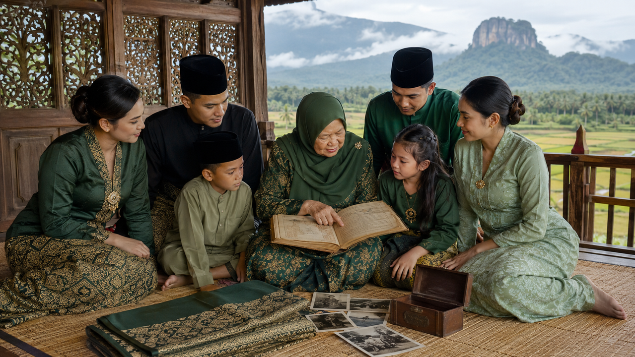 Ilustrasi persidangan Undang Luak Rembau bersama pemimpin adat