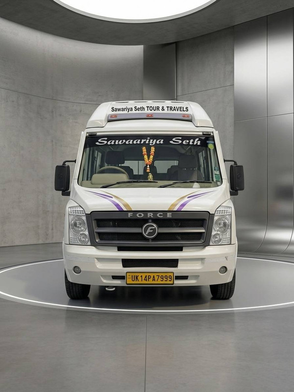 Comfortable passenger travel van prepared for group journeys