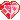 Red heart gem pixel