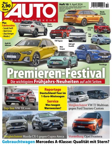 Cover: Auto Strassenverkehr Magazin No 10 vom 09  April 2024