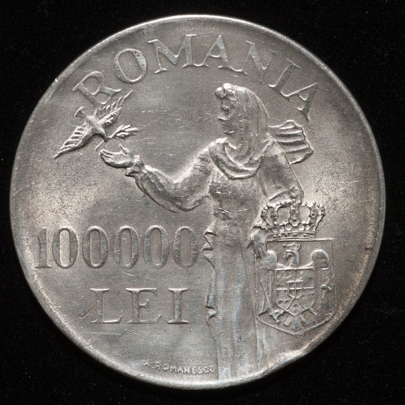 100.000 lei Rumania. Miguel I 1946. PAS6788