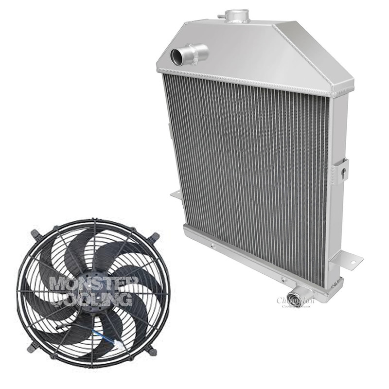 3 Row Rockin Champion Radiator for 1957-1960 Ford F-100 Chevy Configuration