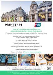 PRINTEMPS EXCLUSIVE SHOPPING EXPERIENCE UNIONPAY VIP 2026 EN