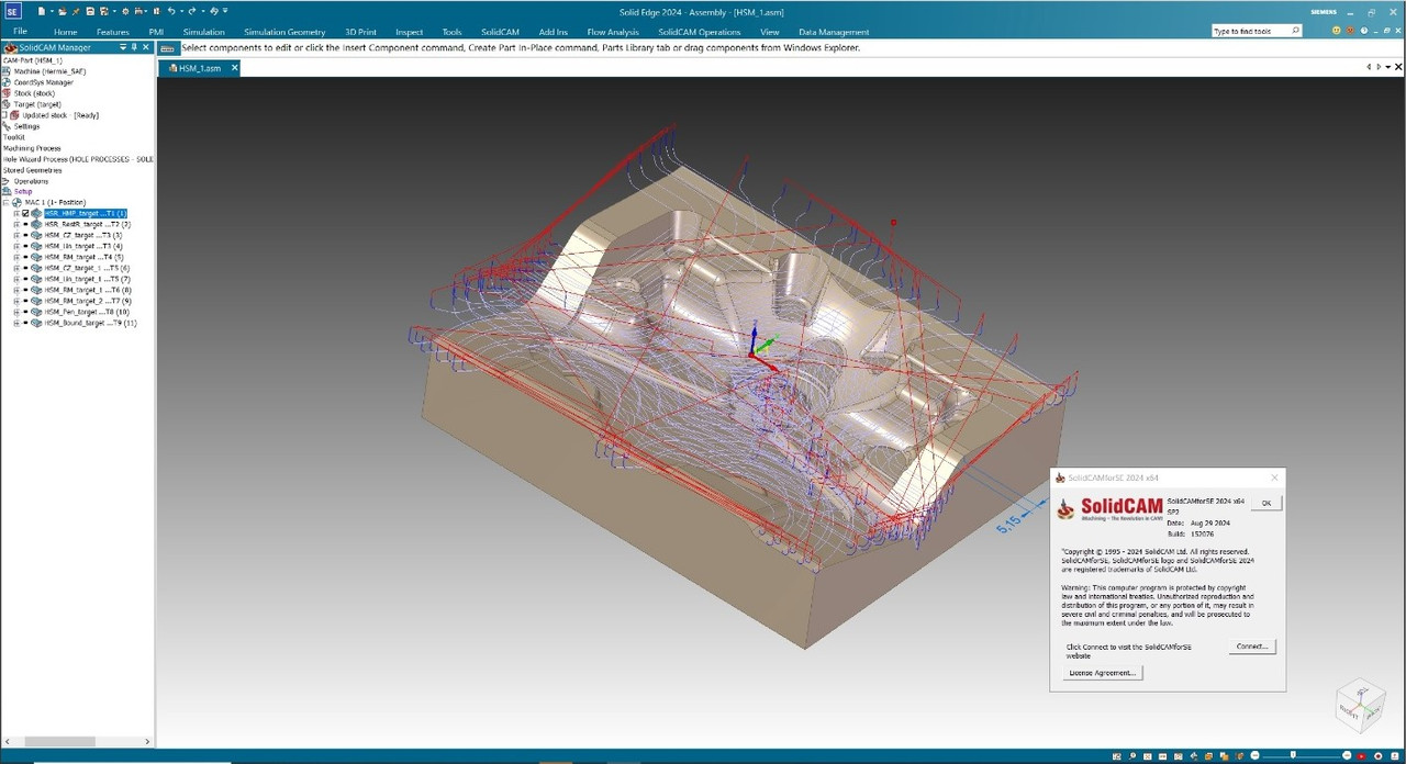 Working with SolidCAM 2024 SP2 for Solid Edge 2020-2024 full