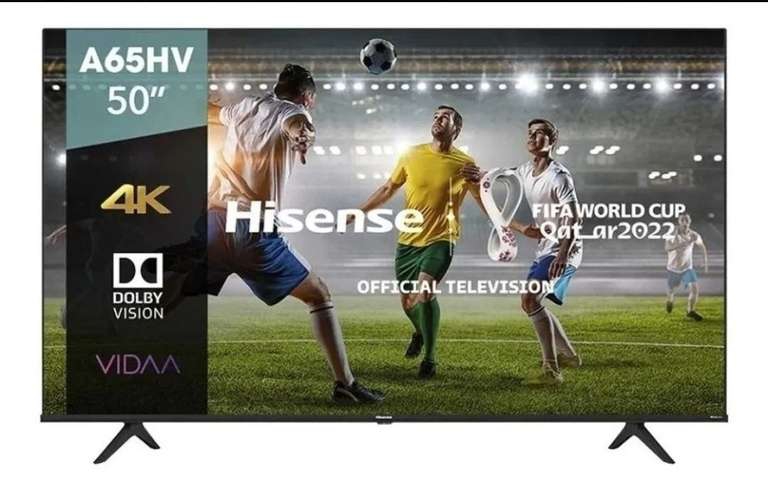 Mercado libre: Smart TV Hisense 50A65HV LED 4K 50 pulgadas (Pagando con mastercard) 
