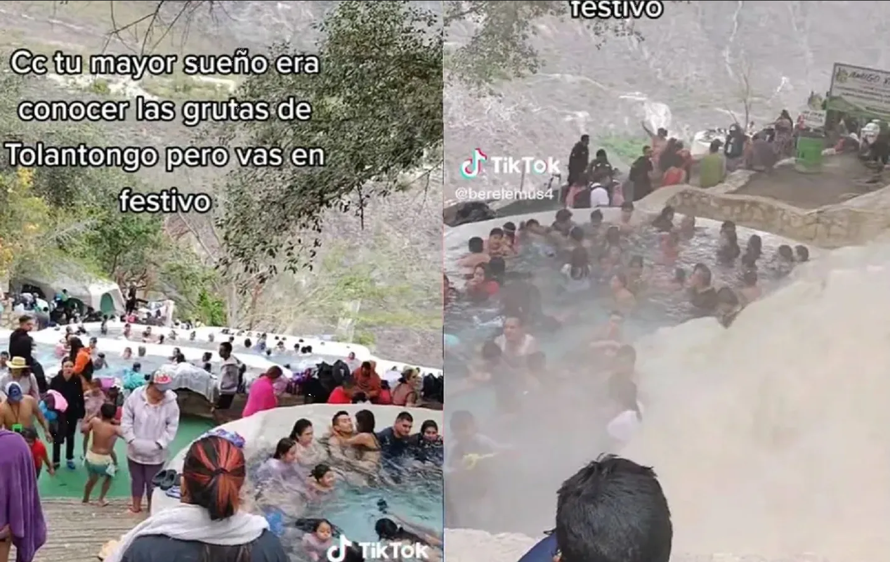 Mujer se lleva tremenda decepción en las grutas de Tolantongo, así reaccionó