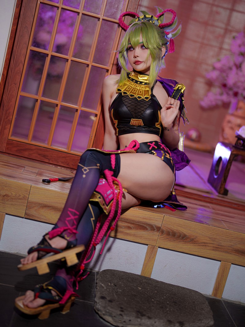 Joyce Lin2x Kuki Shinobu Cosplay Genshin Impact 写真 46P插图6