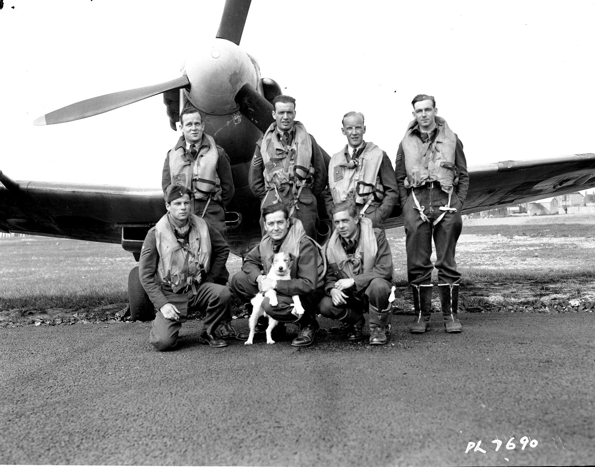 Ay 1942 Pilots Of RCAF Spitfire Sqn Front Row L To R Flt Sgt J F 