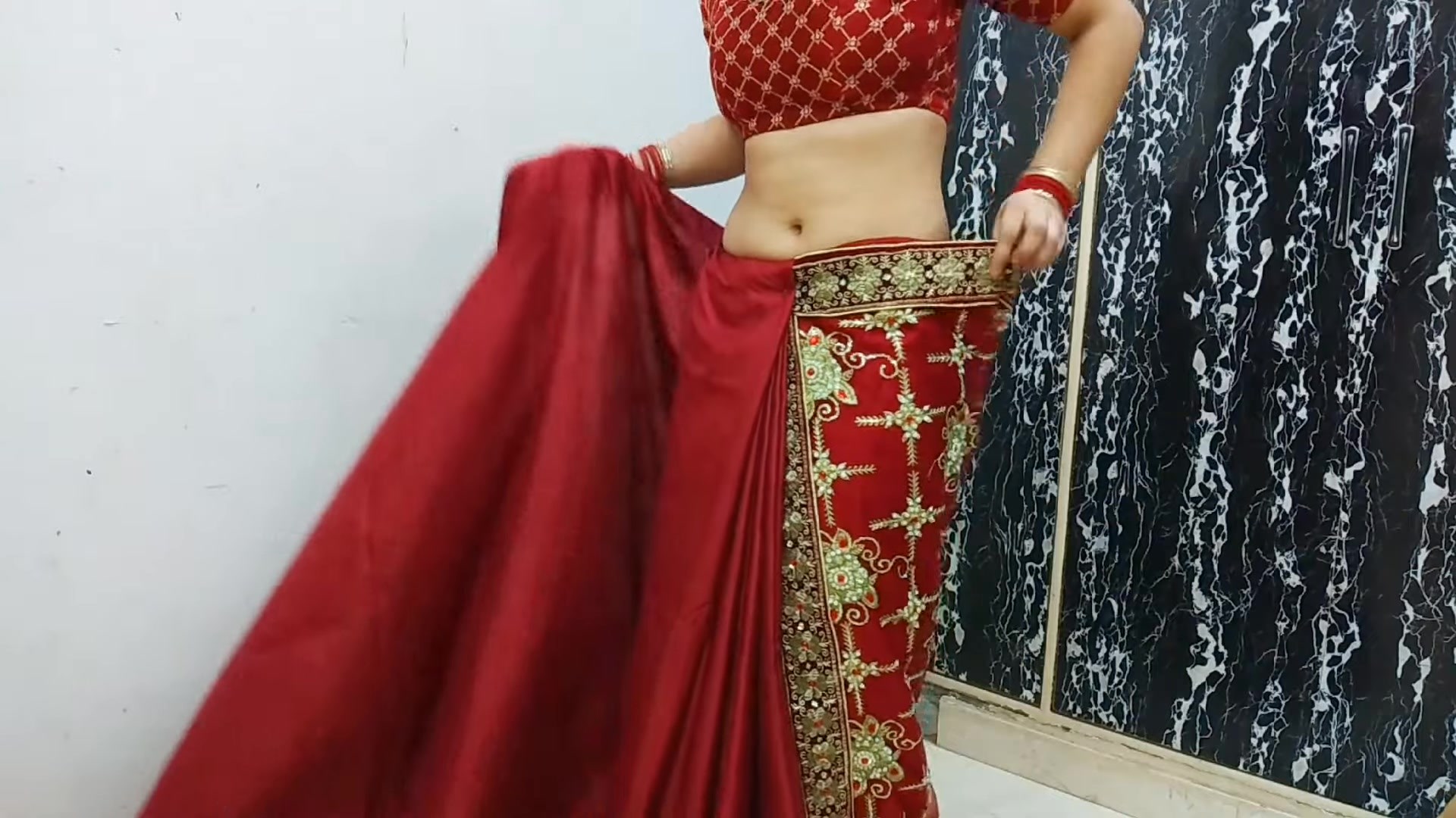 How To Wear Heavy Work Saree For Brides Saree Style with Dupatta Saree