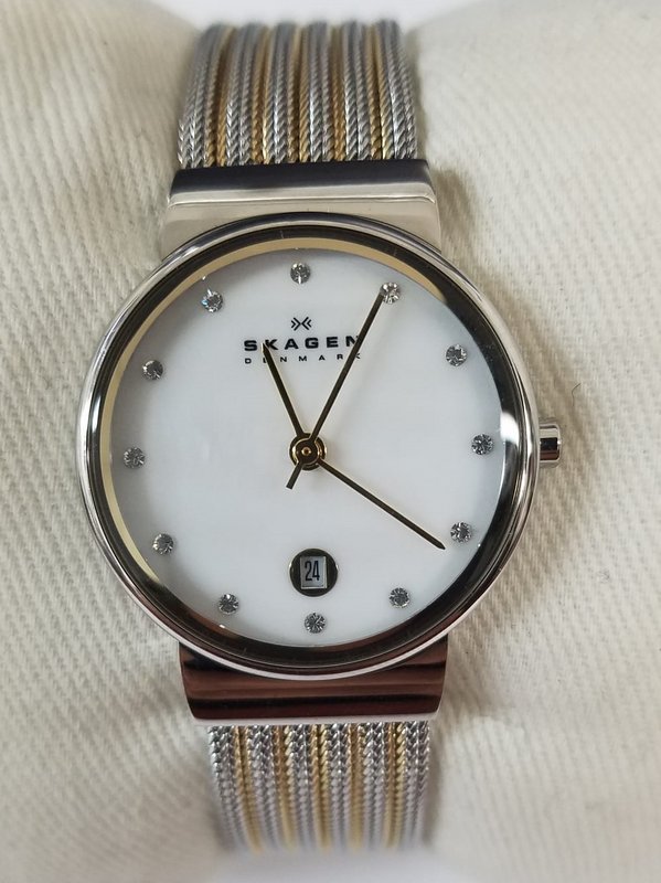 Skagen 355SSGS Ancher Mother of Pearl Dial Two Tone  display picture 3