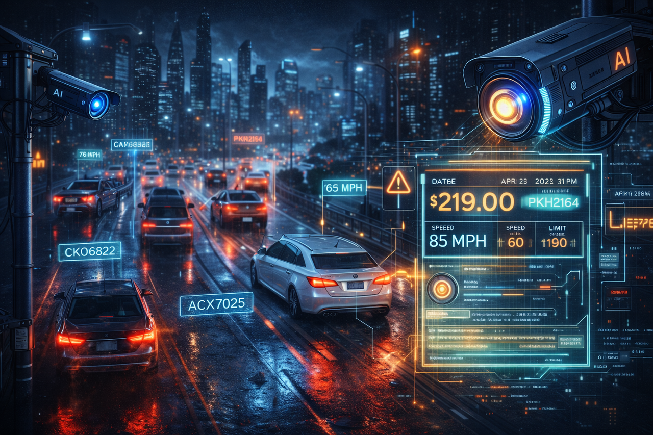 📡 Câmeras com IA Automatizando Multas: O Olho que Nunca Pisca e o Boleto que Chega Rápido