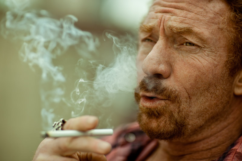 Danny Bonaduce smoking a cigarette (or weed)
