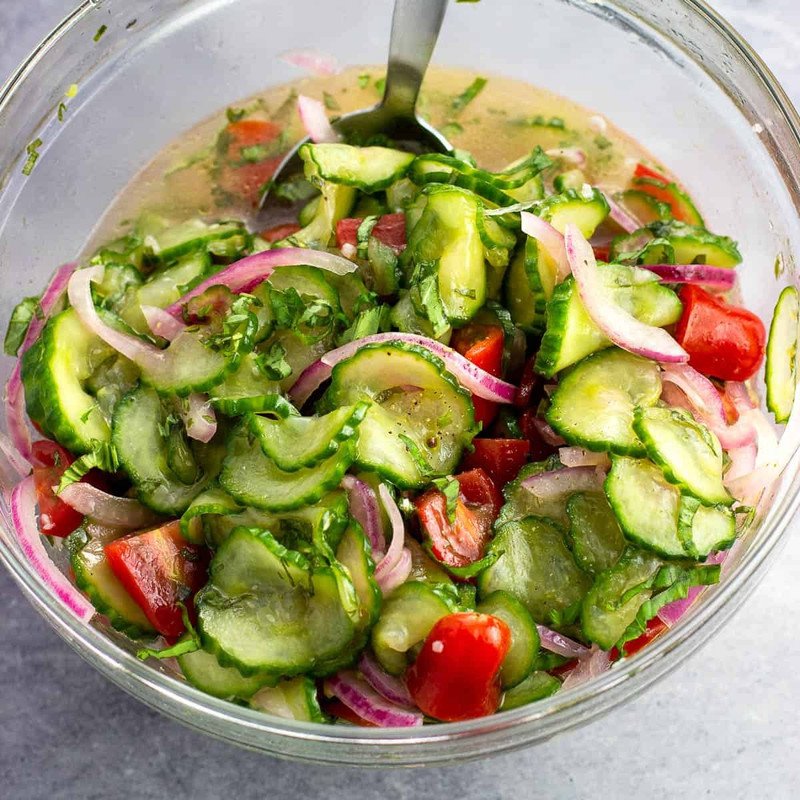 Best Cucumber Tomato Salad