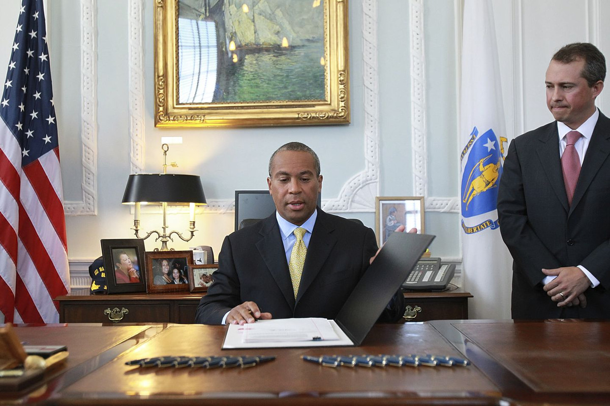 Deval Patrick as a governor of Massachusetts in 2010
