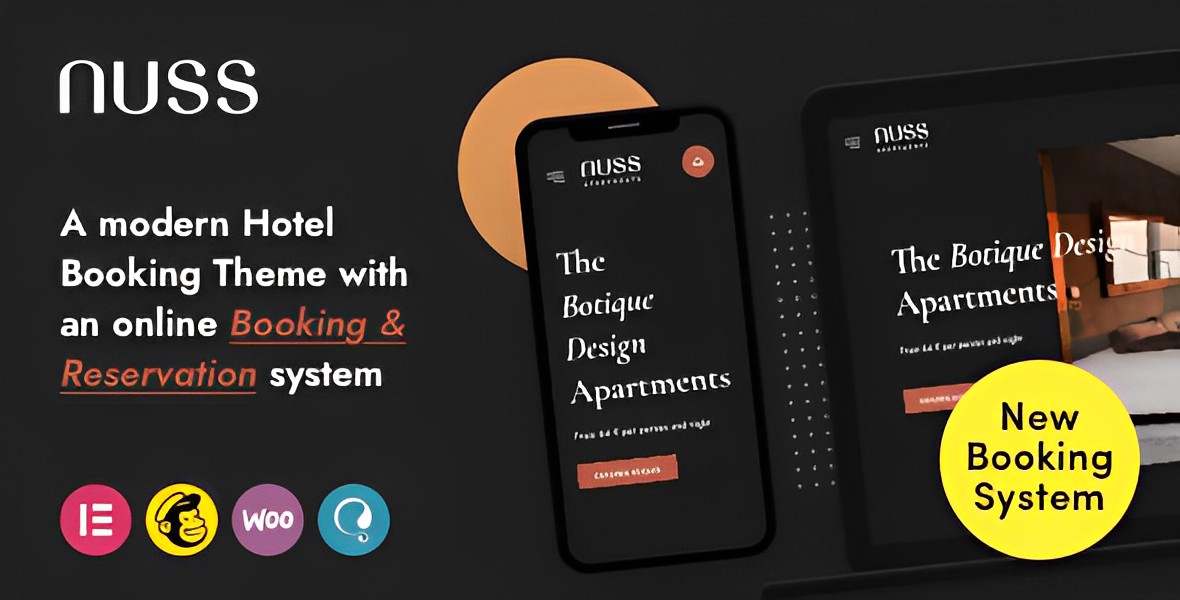 Nuss – Hotel Booking WordPress Theme