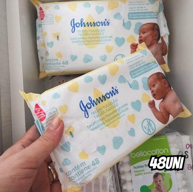 Lenços Umedecidos JOHNSON’S® Baby Recém Nascido, 48 unidades