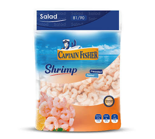 Captain Fisher Cooked Salad Shrimp 81/90, 400 g