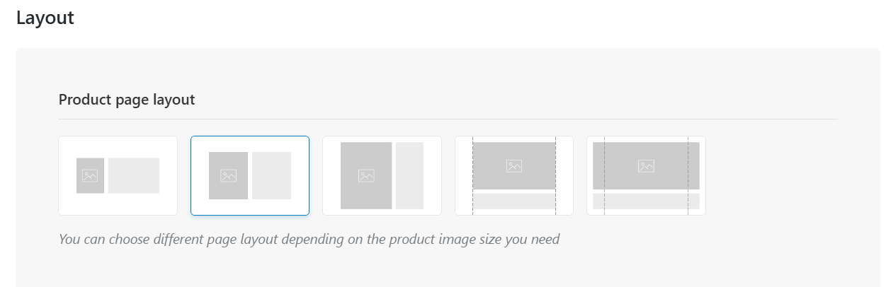 product page layout