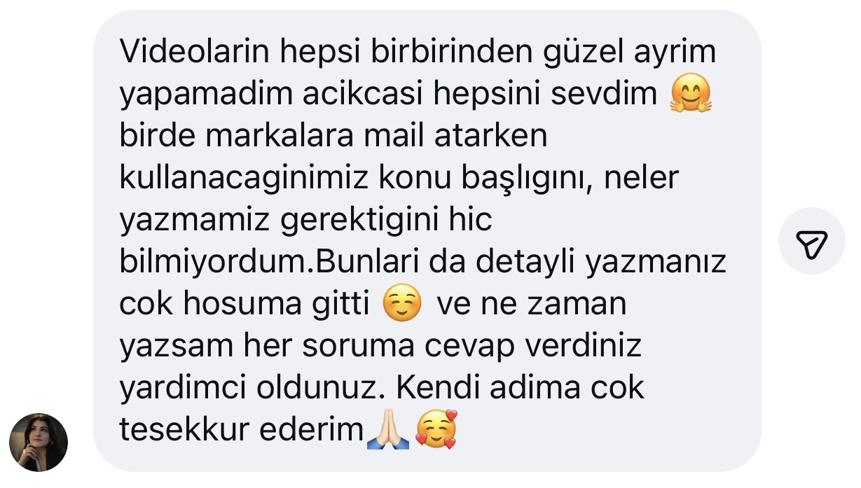 Öğrenci mesajı