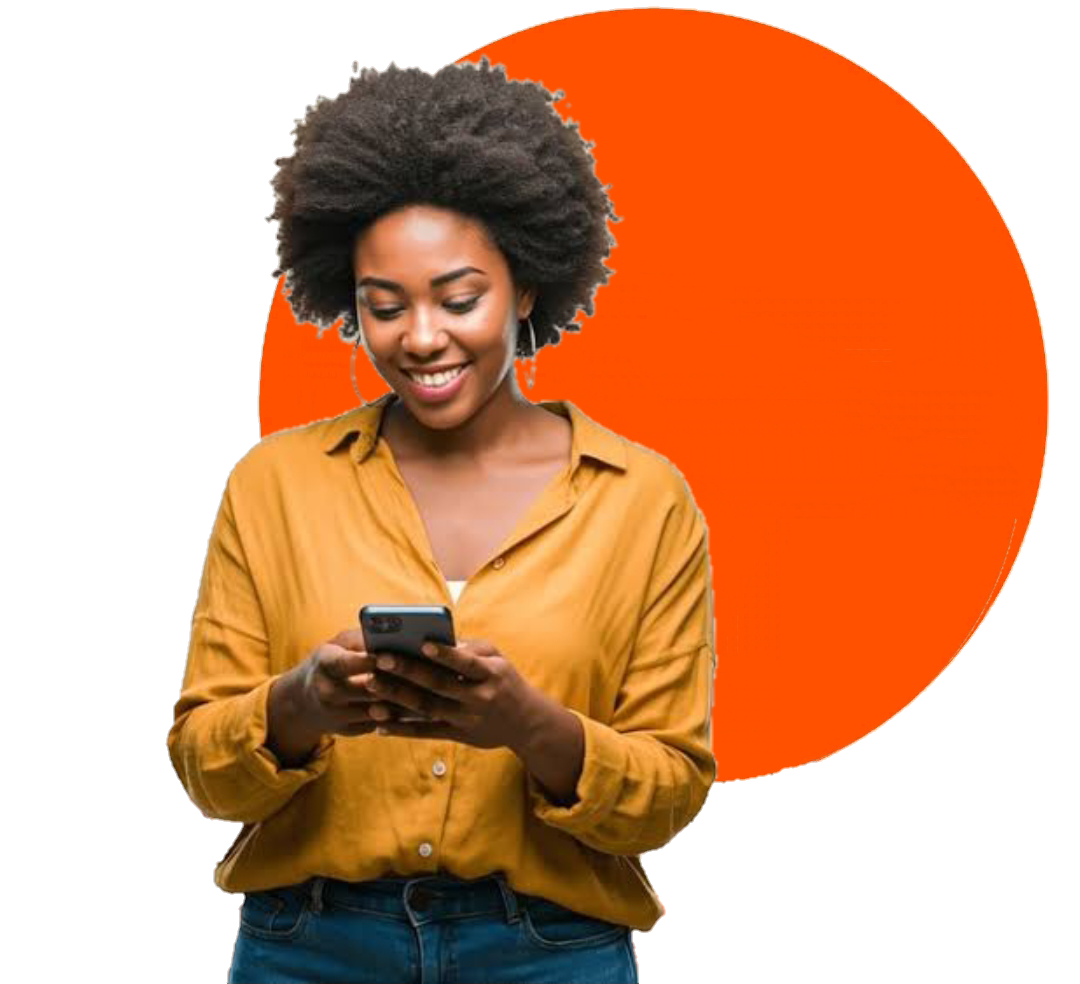 Happy lady using Viko Pay