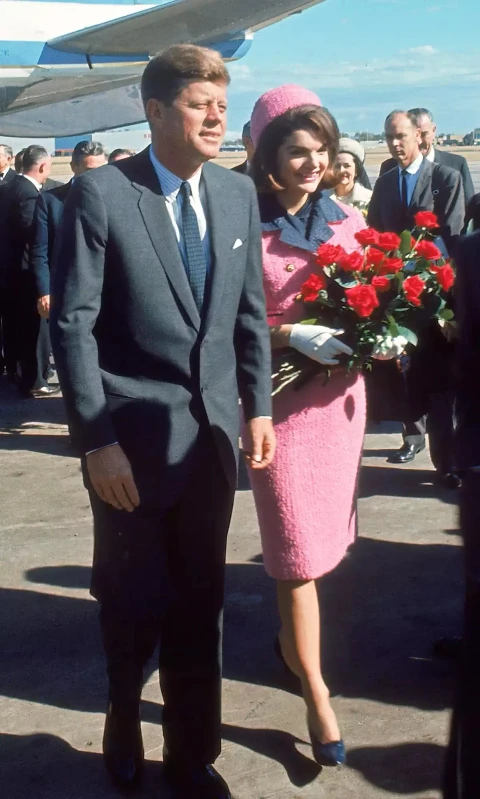 JFK and Jackie Kennedy arriving at Love Field, Dallas, November 22, 1963