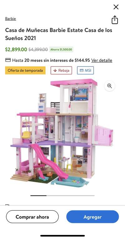 Walmart: casa de los sueños de Barbie 2021 
