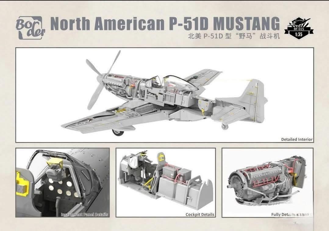1/35 - North American P-51D Mustang by Border Model - 3D