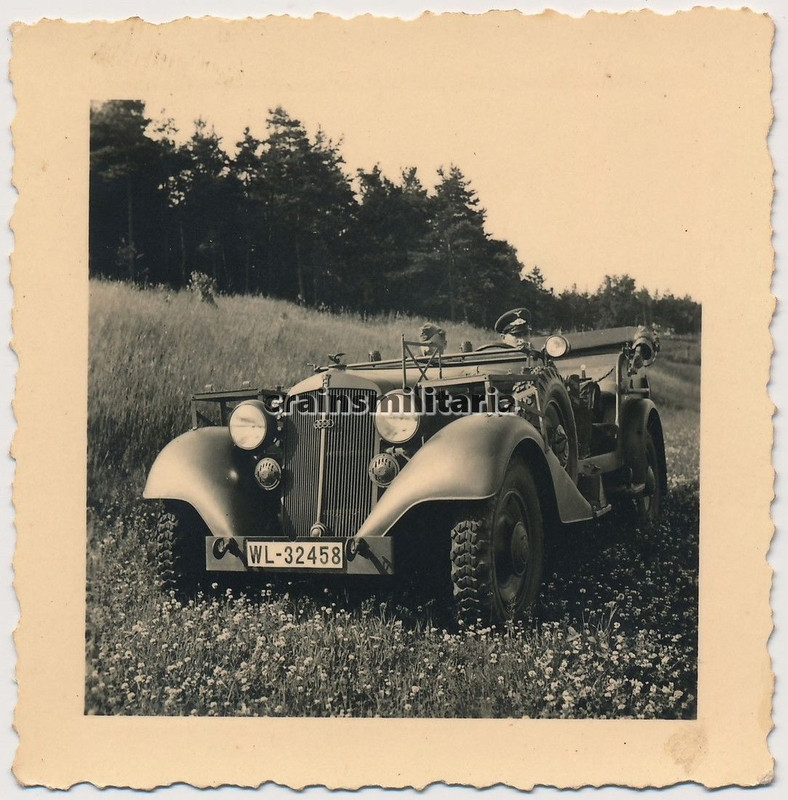 Orig. Foto Soldaten in Horch 830 R Kübelwagen Pk