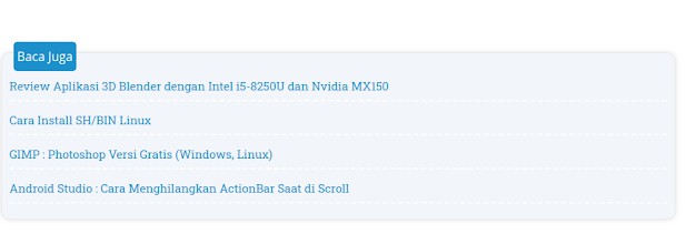 Contoh setelah diterapkan di blog