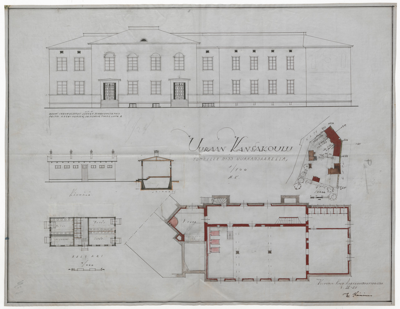 Viipurin maistraatin arkisto Icb 208 Uuraan kansakoulu 1 1928 1928 Tiedosto 1
